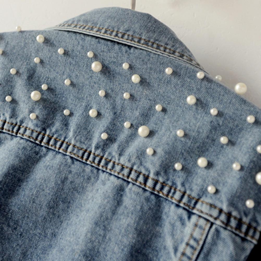 Chaqueta vaquera de un solo pecho para mujer, resistente al desgaste, estilo clásico, talla grande