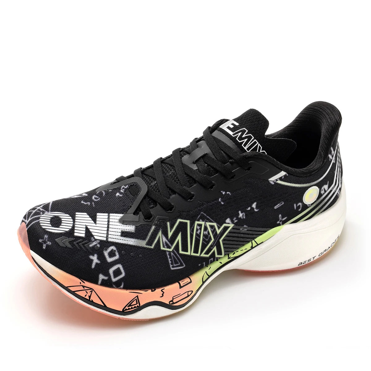 ONEMIX Zapatillas de Running y Entrenamiento con Placa de Carbono de Nylon para Hombre, Amortiguación Completa, Zapatillas Deportivas con Placa de Carbono para Caminar