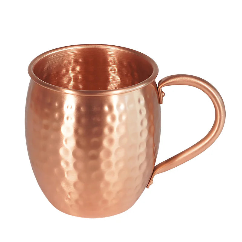 Taza Moscow Mule 100% Cobre, Tazas de Cerveza Duraderas de Cobre, Taza de Café de 350 ml, Taza de Leche, Taza de Bar de Cobre Puro, Artículos para Beber