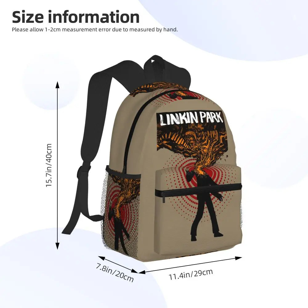 L-Linkin-S P-Park-S Band Mochila para estudiantes Mochila escolar Mochila de viaje para senderismo para niños y niñas Mochila de moda Bolsos de hombro