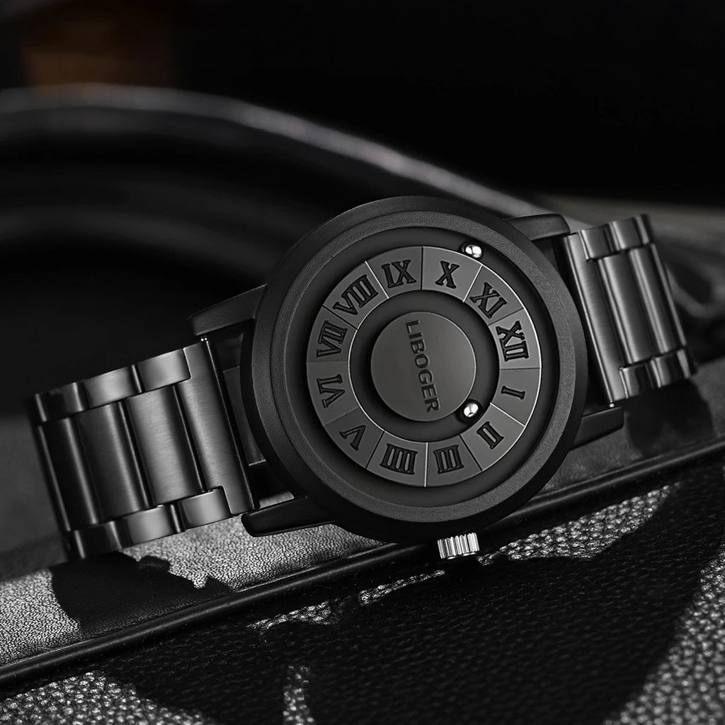 Relojes deportivos con suspensión magnética para hombre, relojes de pulsera de cuarzo informales para hombre, reloj Masculino (sin caja)