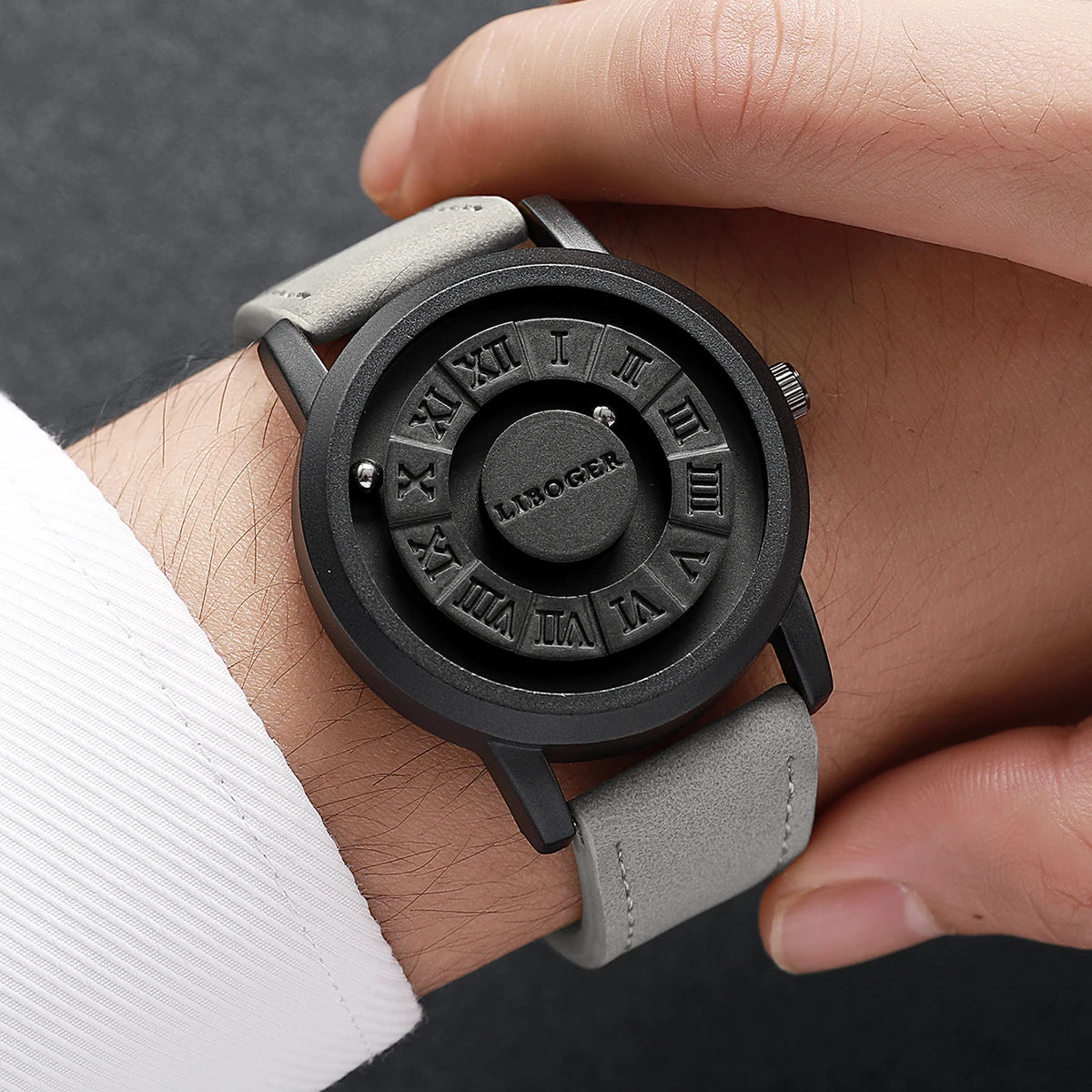 Relojes deportivos con suspensión magnética para hombre, relojes de pulsera de cuarzo informales para hombre, reloj Masculino (sin caja)
