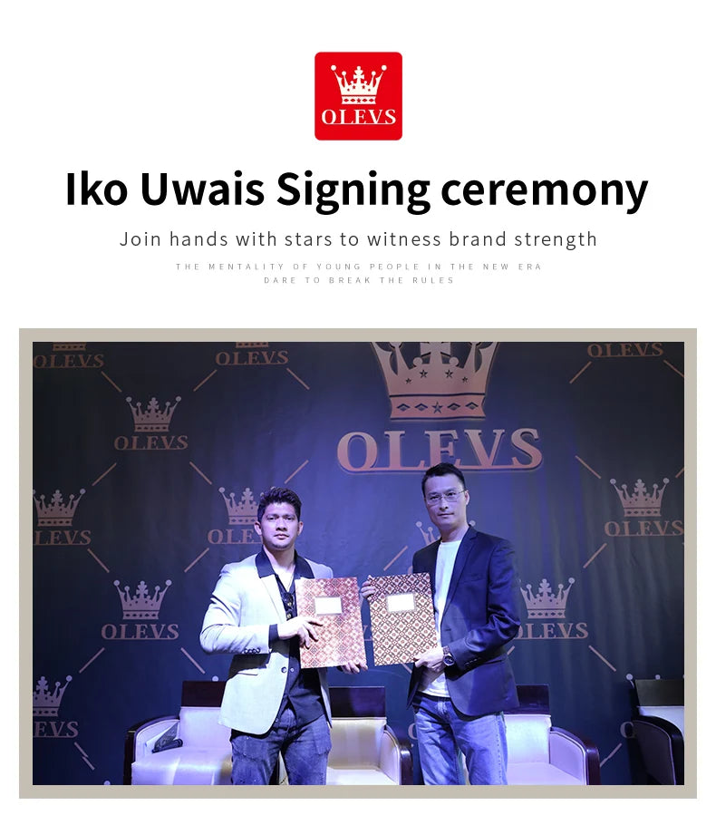 OLEVS, reloj minimalista de negocios de acero inoxidable para hombre, manecillas luminosas de lujo, calendario a escala romana, relojes de cuarzo resistentes al agua para hombre