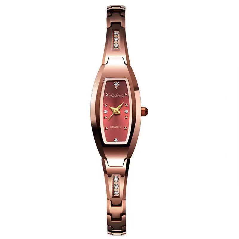 Watch for Women Small Ladies Wristwatches Golden Retro Vintage Steel Bracelet Watch Black Quartz Wristwatches Reloj Mujer
