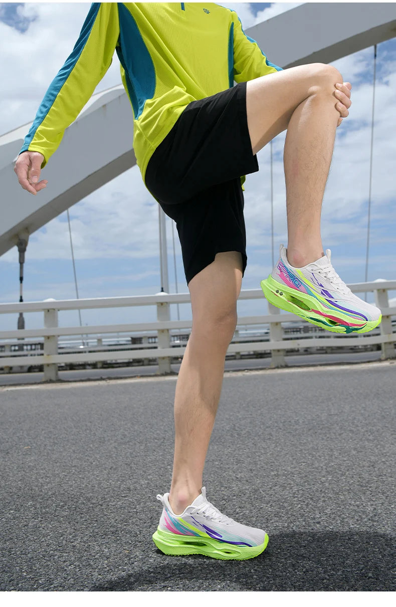 Zapatillas Deportivas para Hombre, Especializadas para Maratón, con Placa de Carbono, Transpirables, Ligeras, Cómodas, Antideslizantes, para Mujer