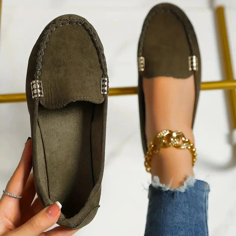 Mocasines De primavera y otoño, zapatillas resistentes al desgaste, Zapatos informales para Mujer, mocasines planos suaves antideslizantes a la moda, Zapatos De Mujer