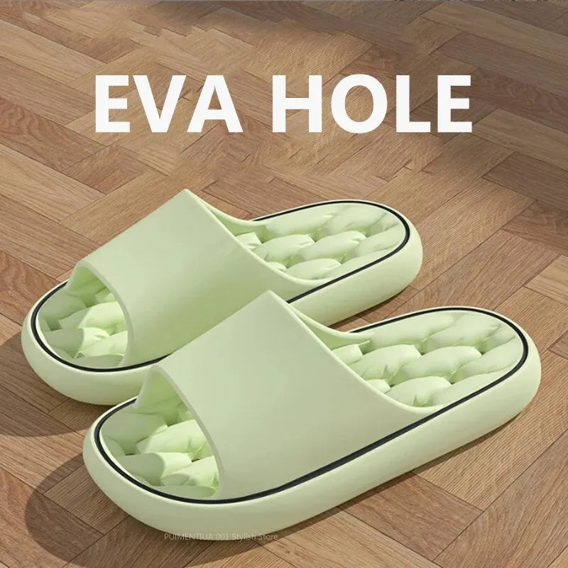 Zapatillas de casa para baño con fugas, zapatilla de ducha de secado rápido, chanclas de playa ligeras y con fugas, toboganes de natación para mujer