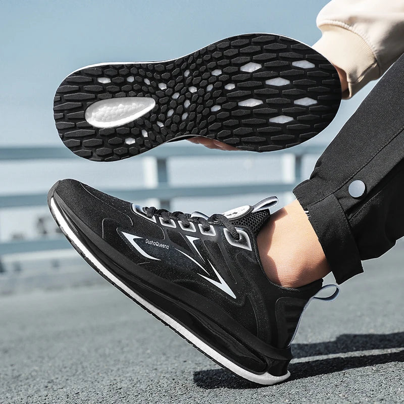 Zapatillas de deporte al aire libre para parejas, zapatos transpirables antideslizantes con amortiguación para correr en carretera, zapatos deportivos para correr para hombres, zapatos informales ligeros para hombres