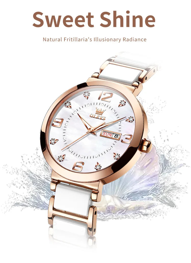 OLEVS Reloj de pulsera Para Mujer, Reloj de marca de lujo Para Mujer, pulsera elegante, relojes de cuarzo a la moda impermeables Para Mujer, Reloj Para Mujer