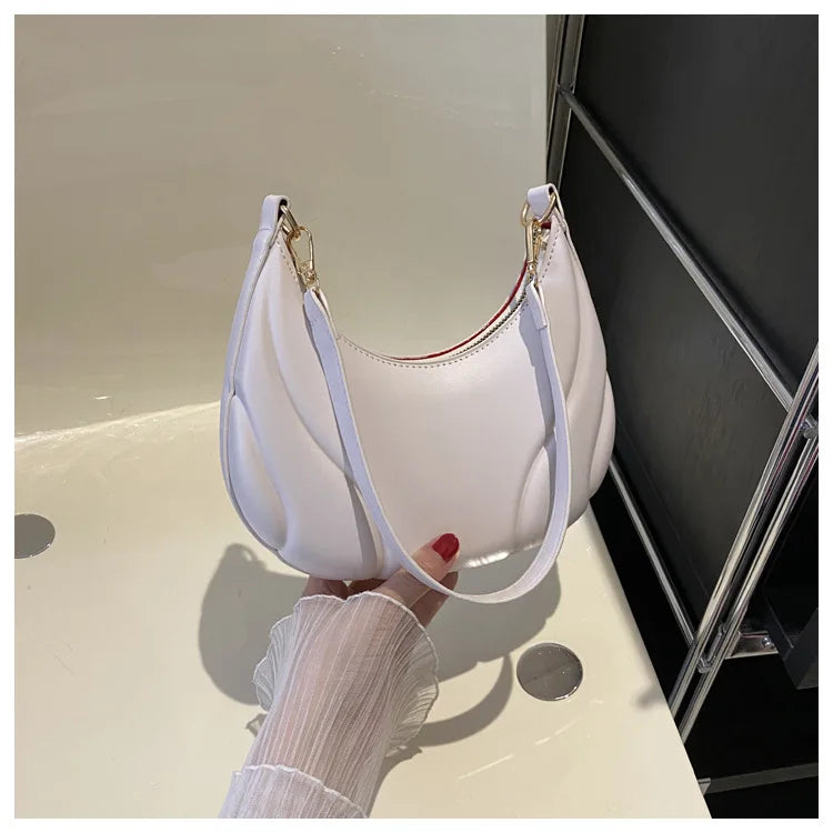 Elegante bolso de axila de cuero de Pu en relieve para mujer, bolso de hombro, bolso de mano de moda, bolso cruzado versátil para ir al trabajo