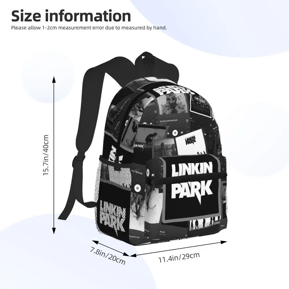 L-Linkin-S P-Park-S Band Mochila para estudiantes Mochila escolar Mochila de viaje para senderismo para niños y niñas Mochila de moda Bolsos de hombro