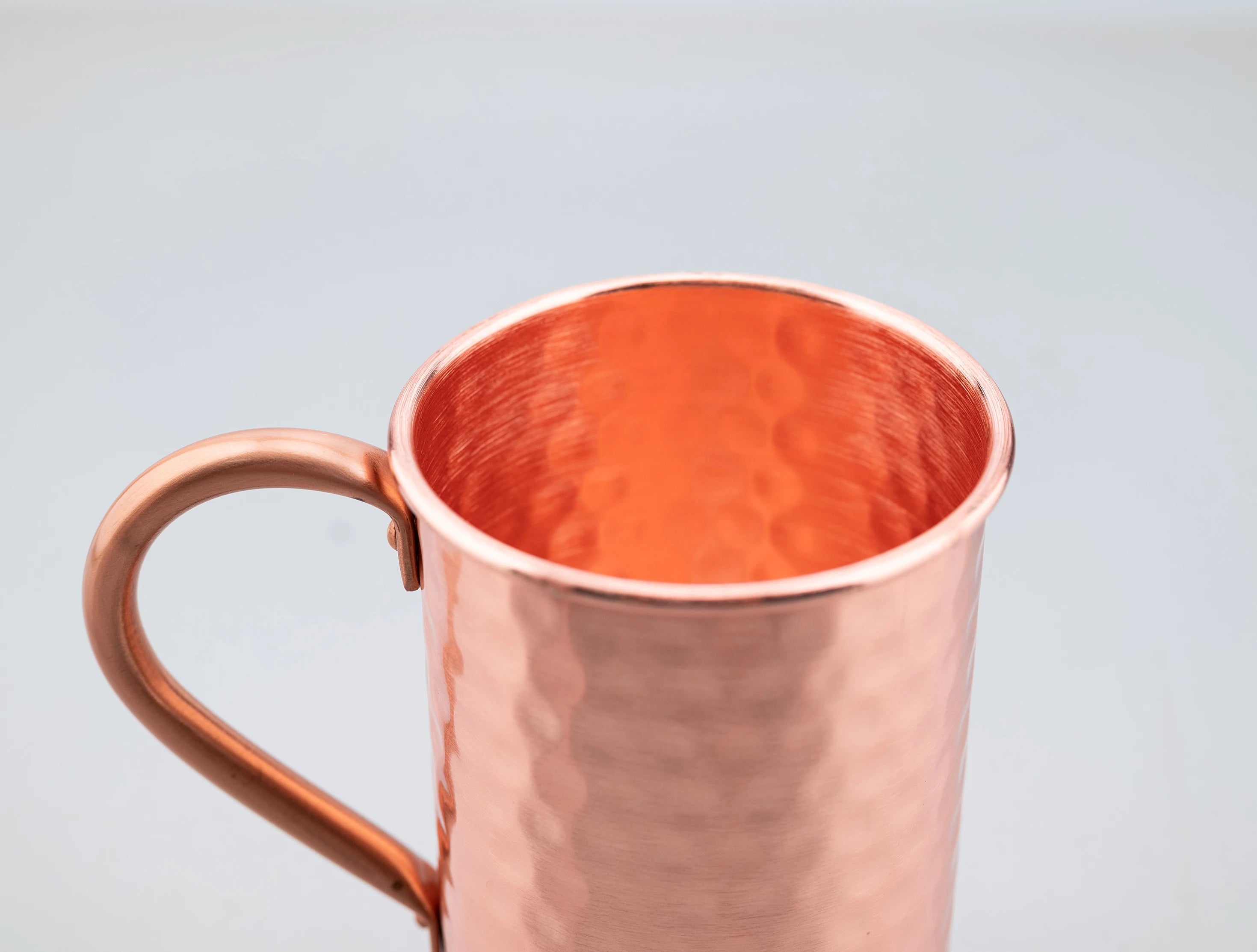 Taza de cobre puro Vintage de 400ml, textura de martillo engrosada, taza de café con leche para desayuno de cobre 100%, vaso de té hecho a mano