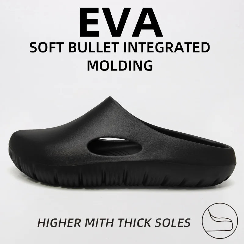 Nuevas Pantuflas de Verano EVA Frescas para el Hogar, Antideslizantes, Modernas y Versátiles, Pantuflas Baotou para Parejas, para Hombre