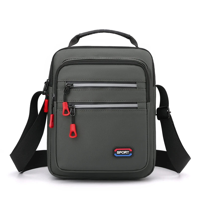 Bolso de hombro minimalista y elegante para hombre, bandolera con múltiples compartimentos de gran capacidad, bolso de hombro duradero para ir al trabajo