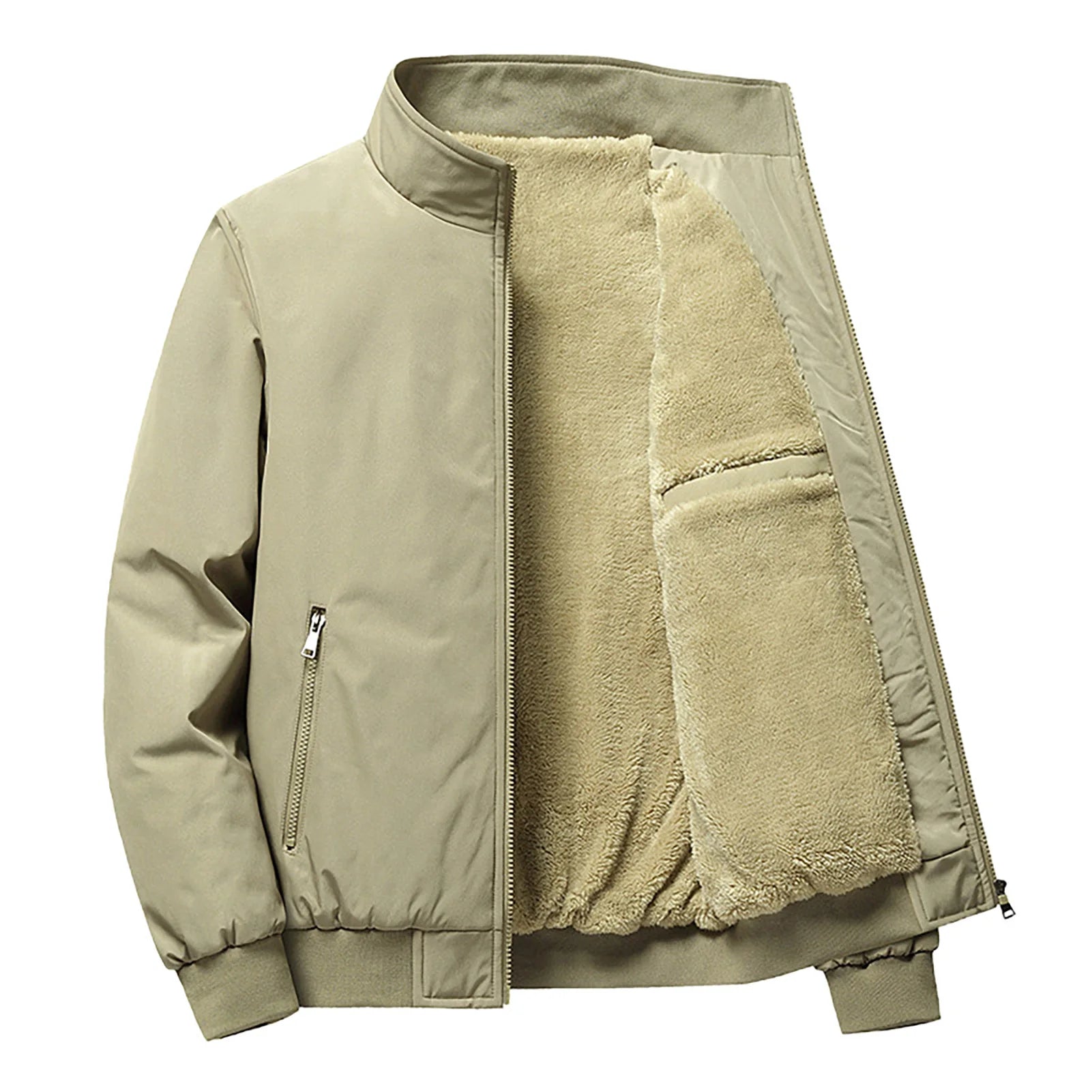 Chaqueta de mezclilla gruesa para hombre, abrigo de terciopelo, Parkas de piel, forro polar interior, invierno y otoño