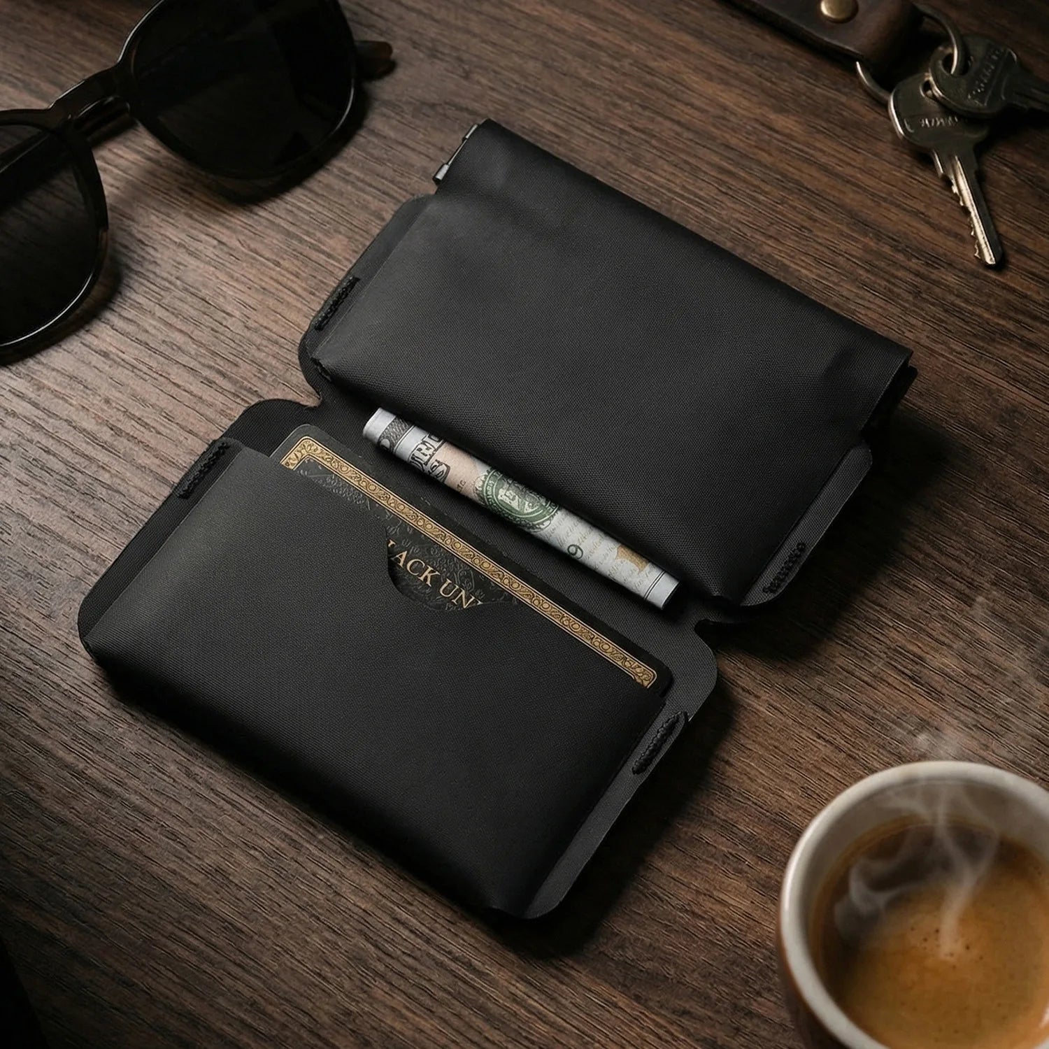 Cartera Magnética Plegable Mini EDC Ultraligera y Portátil, Monedero Multifuncional para Hombres y Mujeres, Tarjetero Delgado Bifold para Identificación