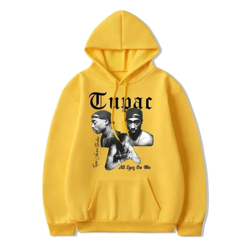 Sudadera con capucha de rapero Tupac 2pac para hombre y mujer, ropa, sudadera, sudaderas con capucha para hombre y mujer, sudaderas con estampado de letras a la moda, sudaderas holgadas e informales