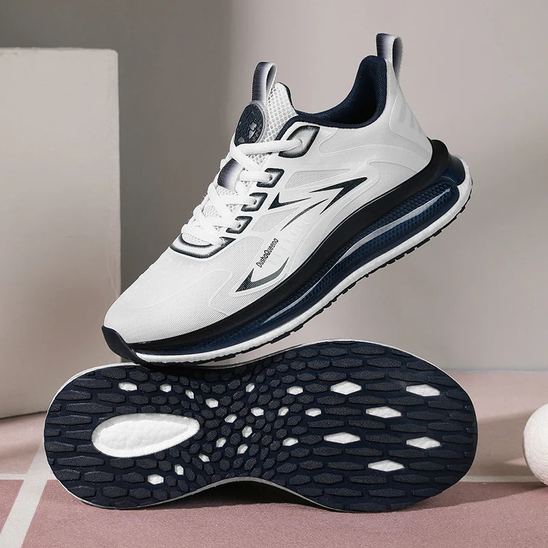 Zapatillas de deporte al aire libre para parejas, zapatos transpirables antideslizantes con amortiguación para correr en carretera, zapatos deportivos para correr para hombres, zapatos informales ligeros para hombres