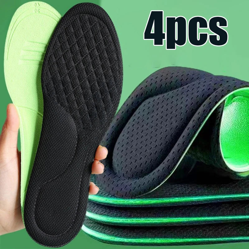 Plantillas ortopédicas de espuma viscoelástica suave, plantillas desodorantes negras para zapatos deportivos, absorbe el sudor, accesorios antibacterianos para zapatos, 2/10 Uds.