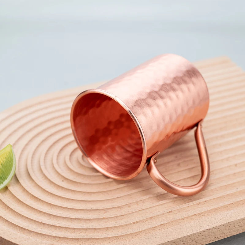 Nuevas tazas 100% cobre puro, tazas Moscow Mule de cobre puro sólido, tazas de cóctel de 400 ml, tazas para cerveza, leche y otras bebidas.