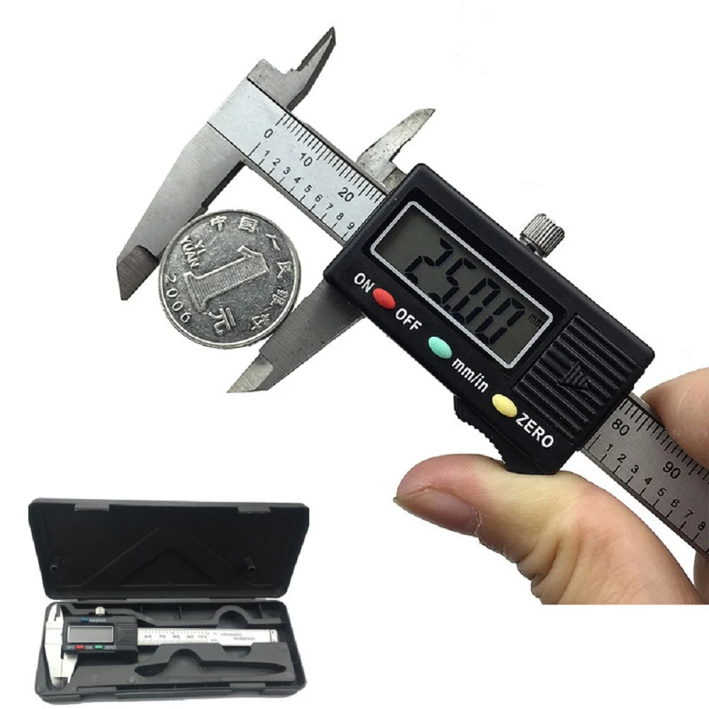 Mini calibrador Digital de acero inoxidable, calibrador Vernier electrónico de 50mm, 70mm y 100mm, calibrador deslizante, medidor de espesor de gemas