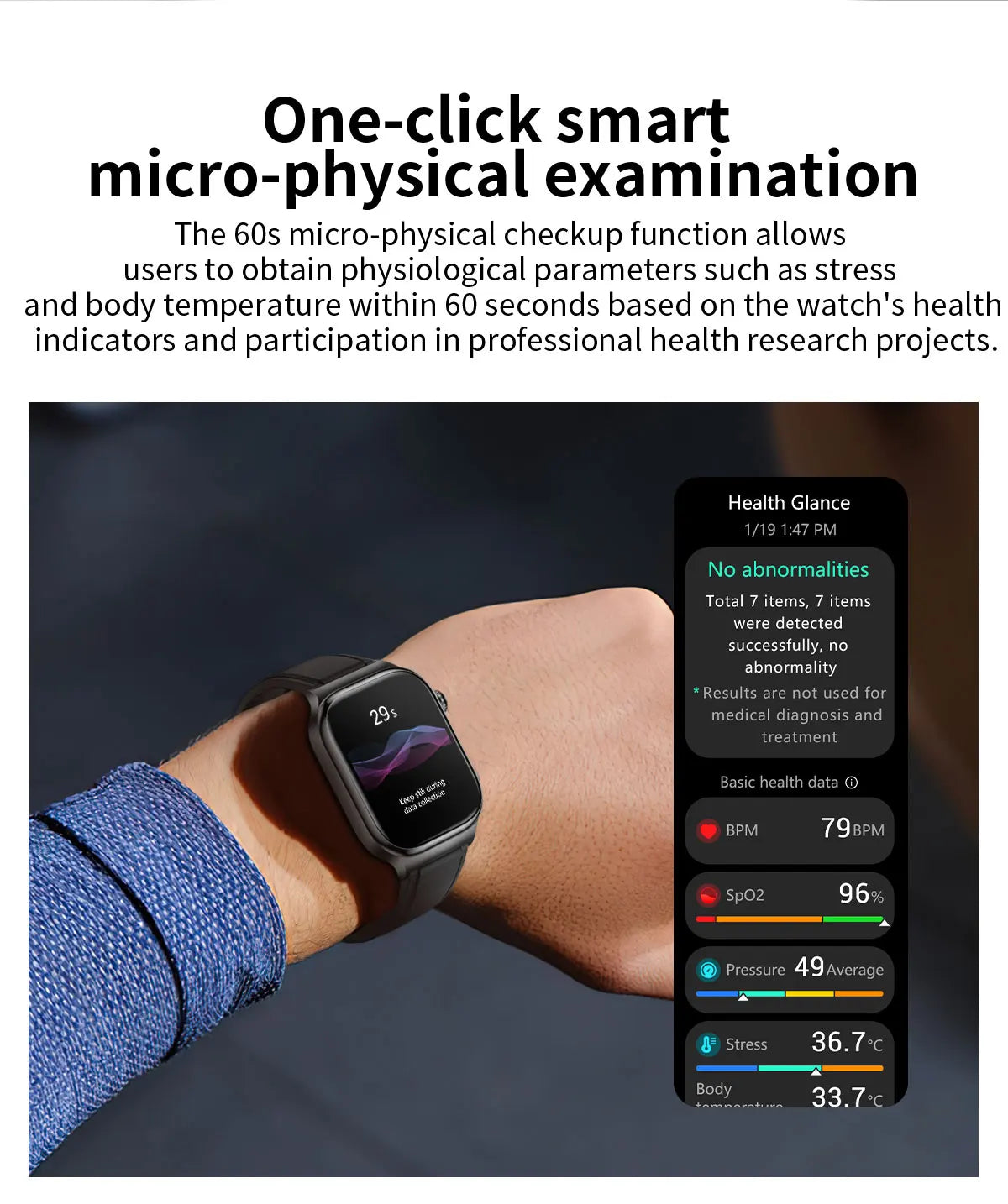 Nuevo Reloj Inteligente de Salud Nivel Hospitalario 2026 con Medición de Grasa Corporal, ECG, Oxígeno en Sangre, Presión Arterial, Pantalla AMOLED HD, Llamadas y Funciones Deportivas para Hombre