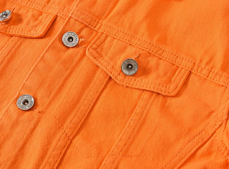 Nuevas Chaquetas Vaqueras Moradas de Moda para Hombre con Agujeros, Abrigos de Mezclilla Sólidos para Primavera y Otoño, Chaquetas Vaqueras Casuales de Algodón para Hombre, Tallas hasta 5XL