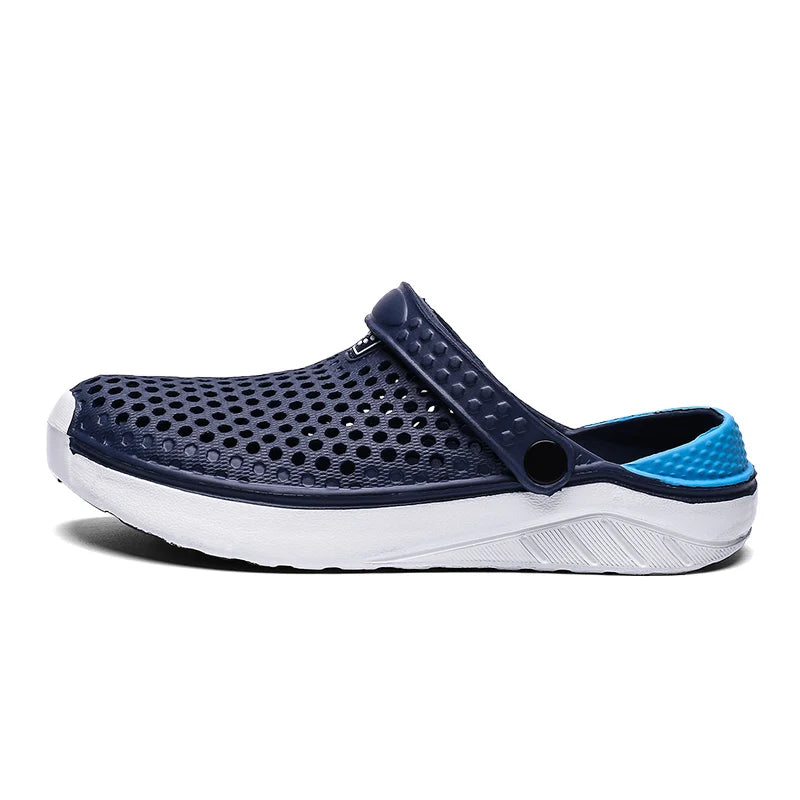 Sandalias de playa Unisex a la moda para hombre, zapatillas antideslizantes de suela gruesa, chanclas ligeras de verano, zapatos de jardín para hombre y mujer