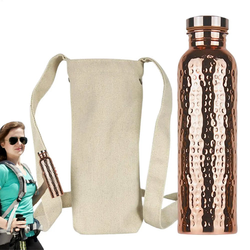 Copper Water Bottle for Drinking, Leak-Proof Insulated Water Bottle, 27oz Portable Leak-Proof Cup for Hydration, Gym, Outdoor Hiking