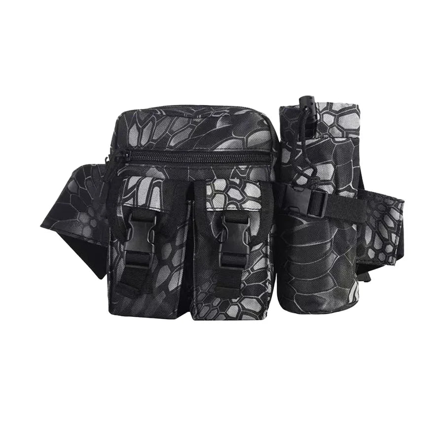 Riñonera Deportiva con Portabotella – Desmontable, para Trekking, Camping y Ciclismo