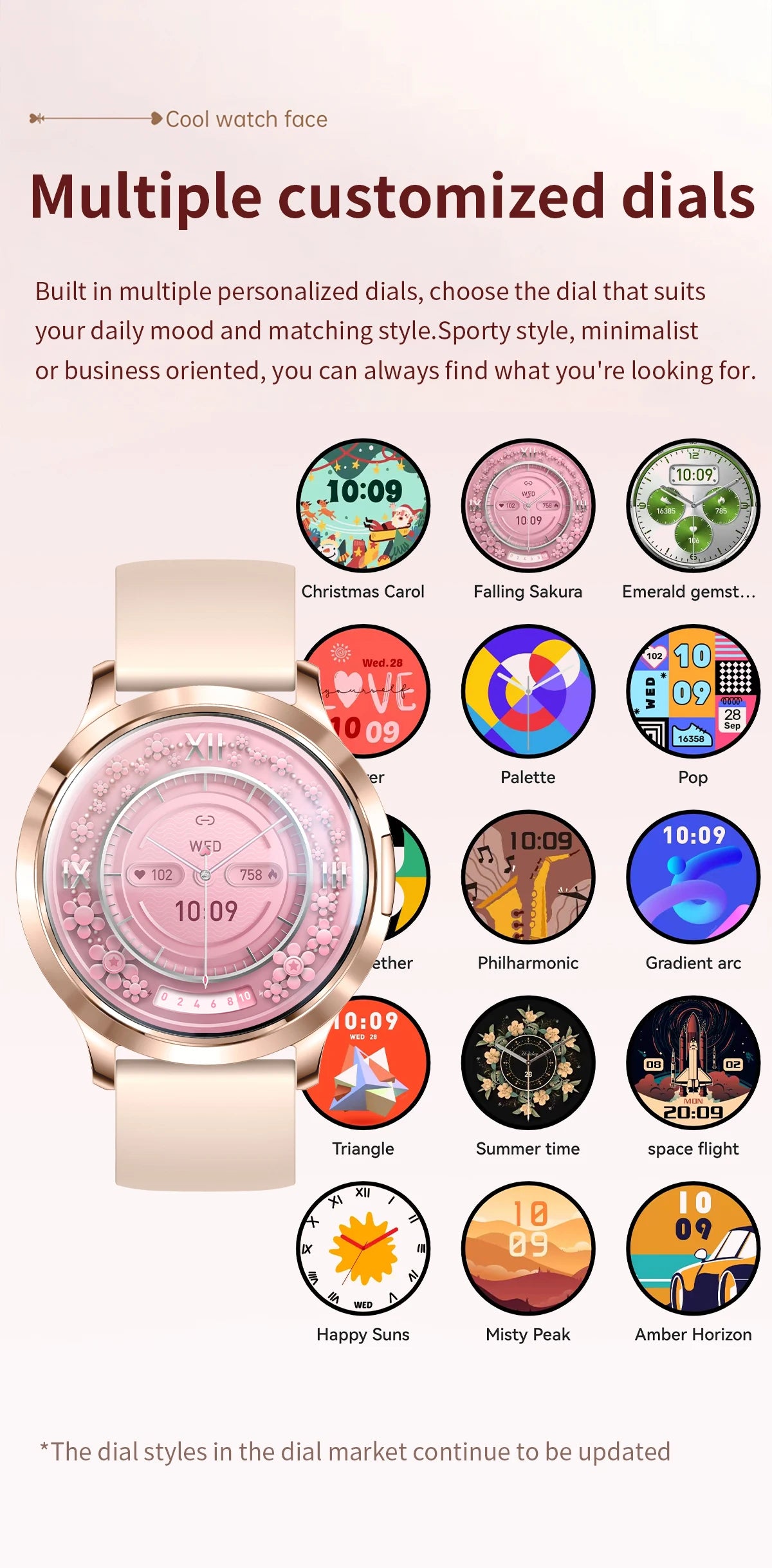 Nuevo reloj inteligente para mujer 1,32 "AMOLED pantalla completamente táctil Bluetooth llamada presión arterial IP68 impermeable NFC 7,3mm pulsera ultrafina