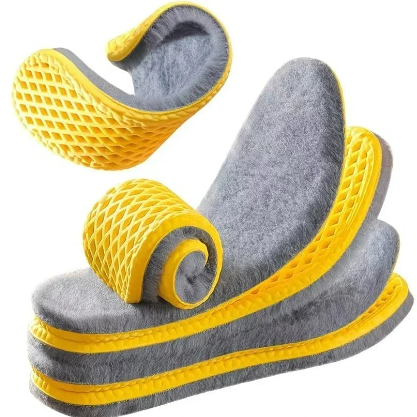 Nuevas plantillas cálidas de felpa para hombres y mujeres, gruesas con felpa, Ultra suaves, absorbentes del sudor, a prueba de olores, plantillas de invierno de algodón de cordero