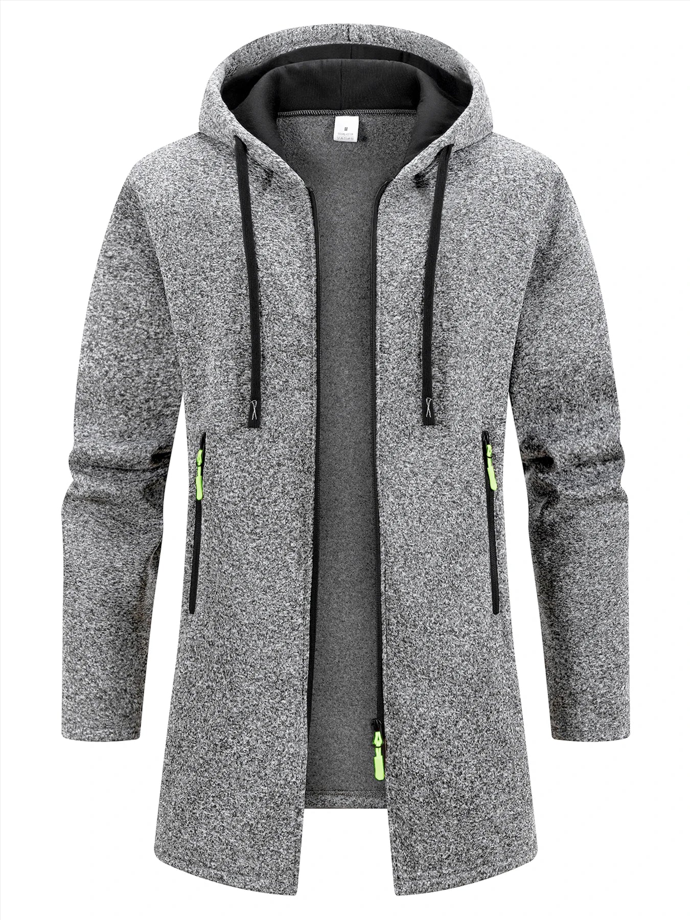 Chaqueta cálida de lana con cremallera para hombre, sudaderas de manga larga con cremallera, chaqueta con capucha, abrigo, ropa de calle cálida, otoño e invierno