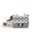 Mini bolsos de cena para mujer, caja pequeña de metal a la moda, bolso de hombro con cadena de perlas de diseñador, accesorios de ropa, bolso cruzado