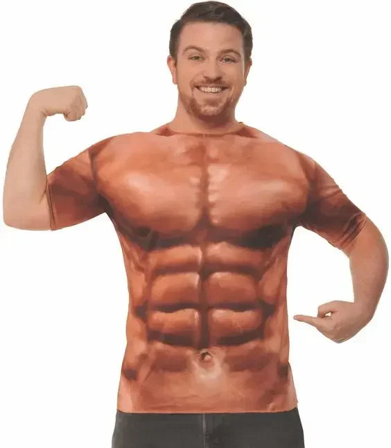 Camiseta con estampado de tatuaje muscular en 3D, camiseta para vacaciones en la playa de verano, camiseta de manga corta con estampado Digital 3d, camisetas informales