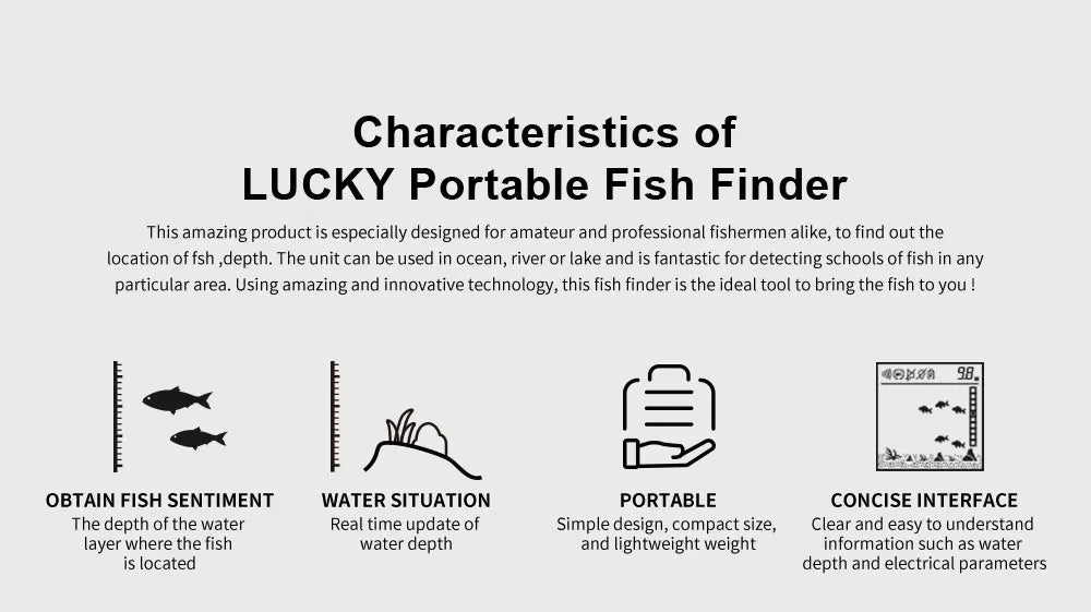 El Envío Gratuito! FFC1108-1 Venta Caliente de Alarma 100 M Portable Sonar LCD Buscador de Buscadores de Los Pescados señuelo de la Pesca de Pesca Ecosonda