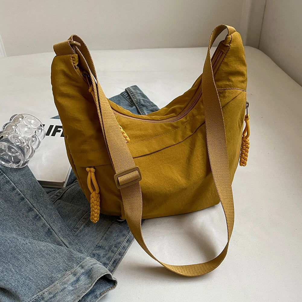 Bandolera Hobo con múltiples bolsillos para mujer, bolso cruzado de media luna, gran capacidad, bandolera diaria, correa ajustable, bolsa de viaje al aire libre