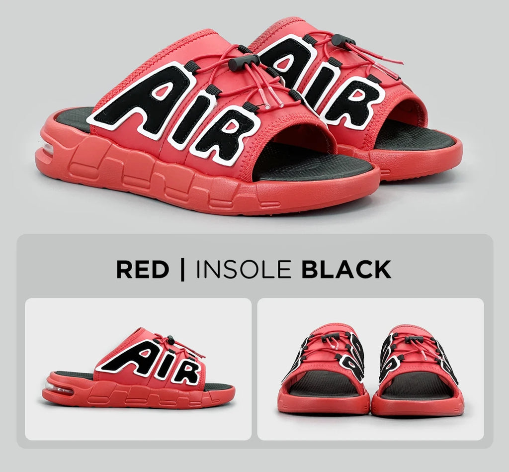 Zapatillas de Hombre con diseño de cojín de aire, novedad de verano, Zapatillas deportivas antideslizantes suaves de PVC para Hombre, Chanclas para Hombre