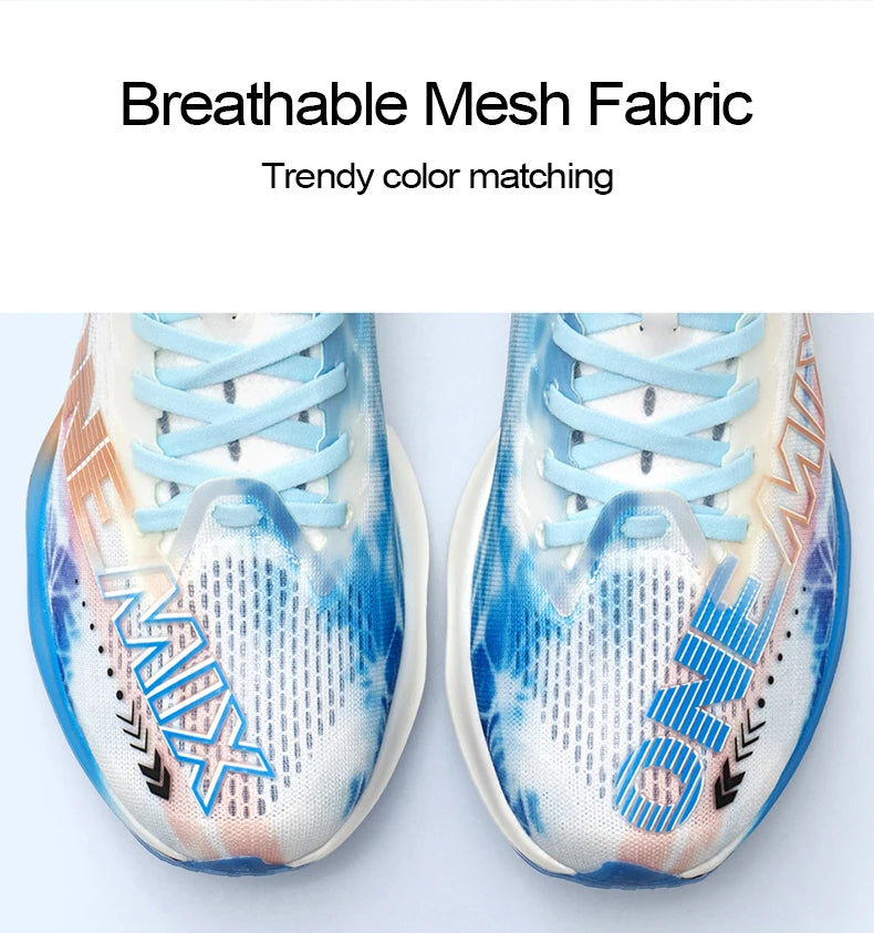 ONEMIX Zapatillas de Running y Entrenamiento con Placa de Carbono de Nylon para Hombre, Amortiguación Completa, Zapatillas Deportivas con Placa de Carbono para Caminar