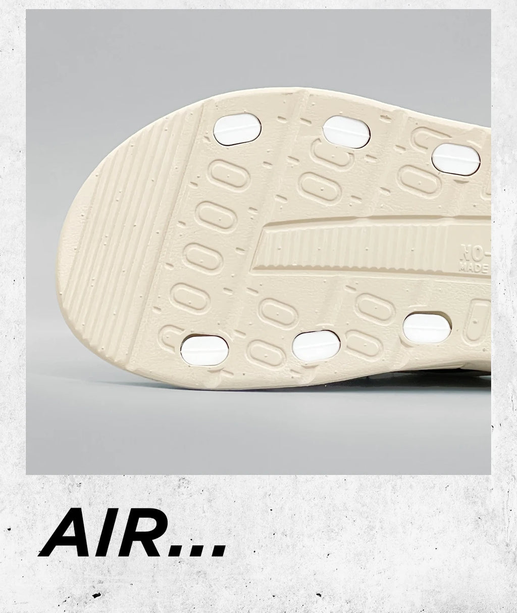 Zapatillas de Hombre con diseño de cojín de aire, novedad de verano, Zapatillas deportivas antideslizantes suaves de PVC para Hombre, Chanclas para Hombre