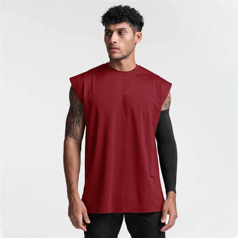 Chaleco de gimnasio de malla de verano para hombre, camiseta sin mangas deportiva holgada de secado rápido para ejercicio físico, camiseta sin mangas para culturismo