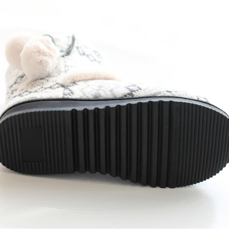 Zapatillas de Invierno para mujer, botines cálidos de felpa para interiores y exteriores, botas bonitas para el hogar