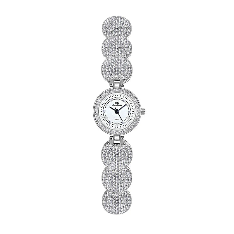 Relojes de diamantes de lujo para mujer, reloj de pulsera femenino, reloj de pulsera elegante, reloj de lujo para mujer