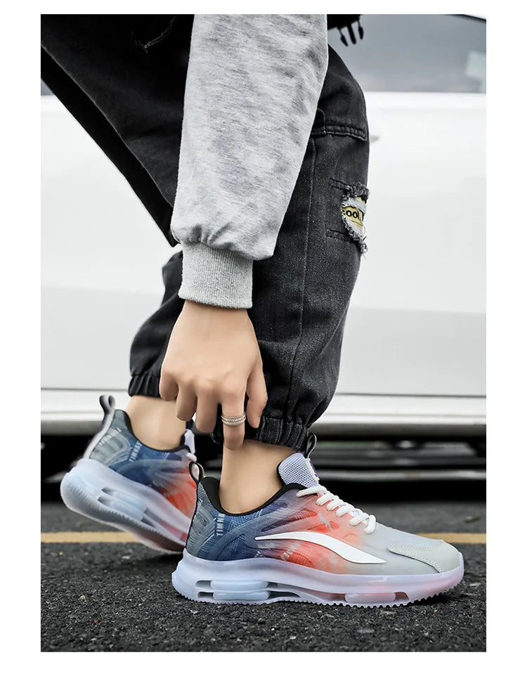 Zapatillas de deporte con cojín de aire para hombre y mujer, calzado deportivo ligero con suela de TPR, para correr, baloncesto y parejas, talla 36-47