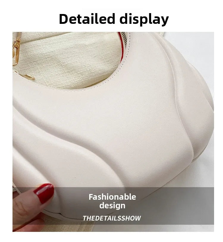 Elegante bolso de axila de cuero de Pu en relieve para mujer, bolso de hombro, bolso de mano de moda, bolso cruzado versátil para ir al trabajo