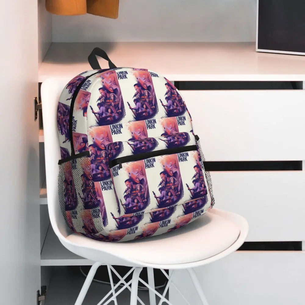 L-Linkin-S P-Park-S Band Mochila para estudiantes Mochila escolar Mochila de viaje para senderismo para niños y niñas Mochila de moda Bolsos de hombro