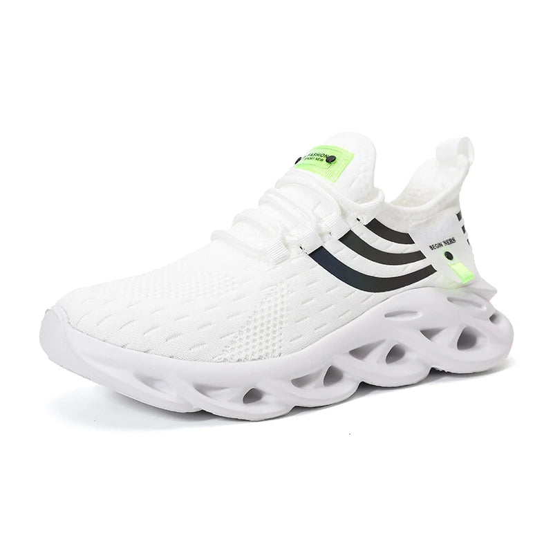 Zapatillas de deporte de malla para hombre, Calzado cómodo y ligero para senderismo al aire libre, transpirable, a la moda, zapatos informales para correr, Tenis