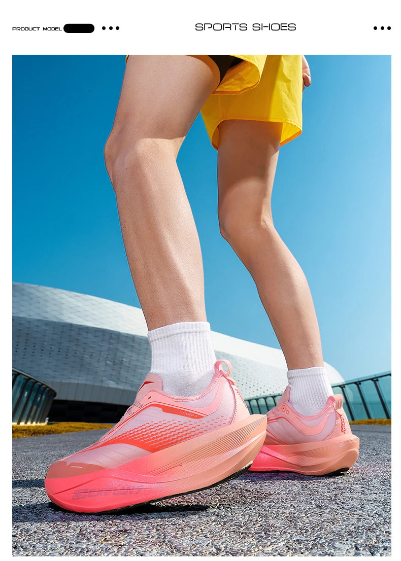 Zapatillas de Running para Hombre con Placa de Carbono, Ultraligeras, Transpirables, con Amortiguación, Antideslizantes, para Maratón, Carreras, Entrenamiento