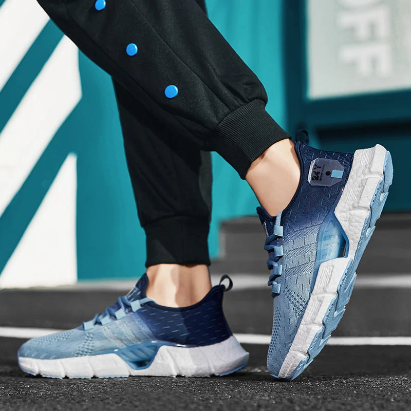 Zapatillas de deporte ligeras a la moda para hombre, zapatos deportivos cómodos y transpirables para caminar, calzado informal para correr, tenis, entrenamiento de gimnasia