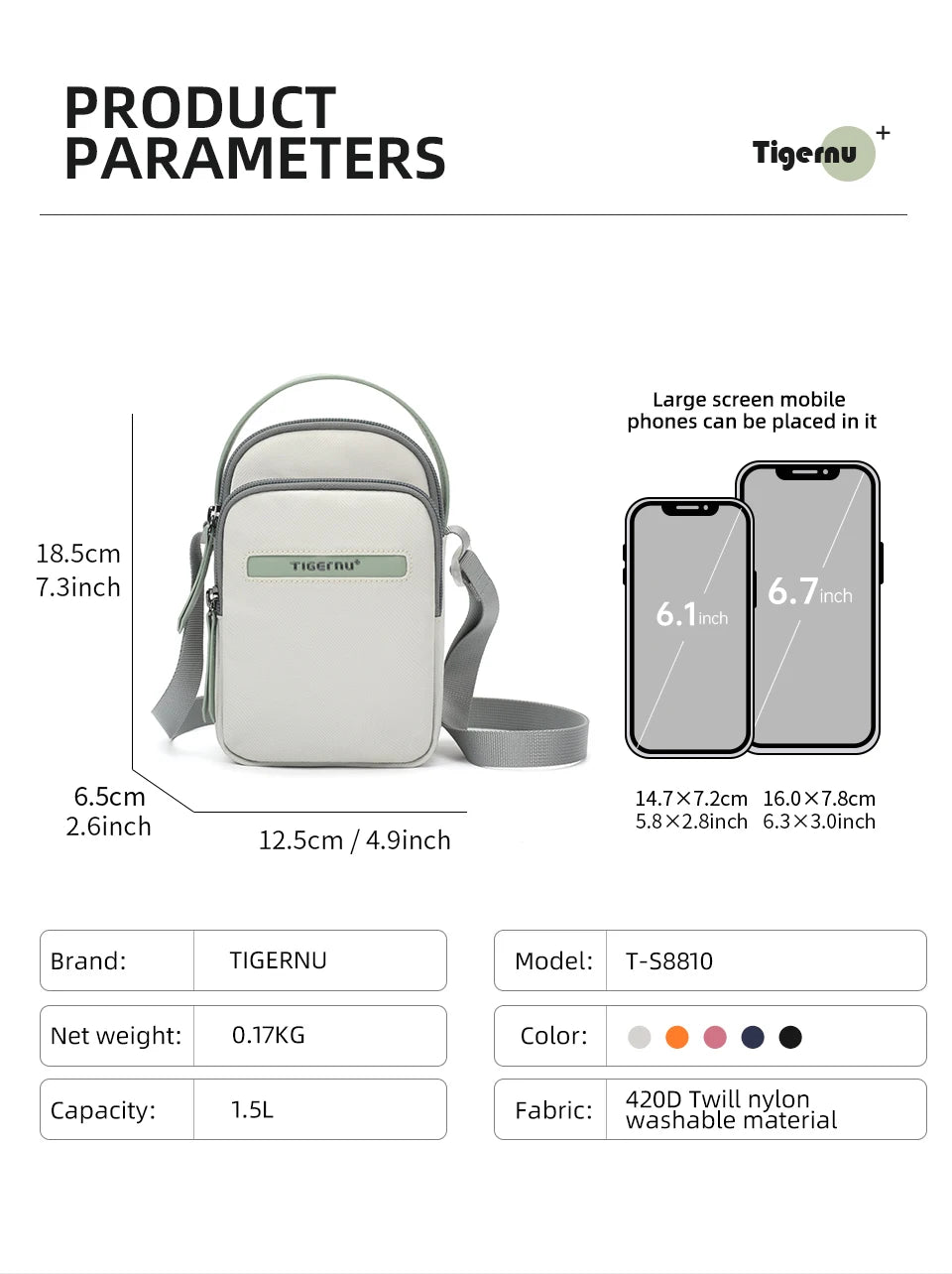 Tigernu, bolso cruzado para mujer, bolso de hombro, bolso femenino, bolso bandolera, Mini bolso para niña, tarjetero ligero, bolso para teléfono para niñas, Mini bolsos